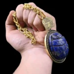 Egyptian Scarab Necklace: Copper & Stone Amulet - Image 4