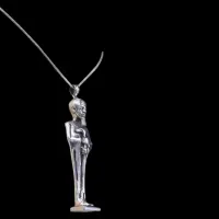 Silver Ptah Amulet, Ancient Egyptian God of Creation