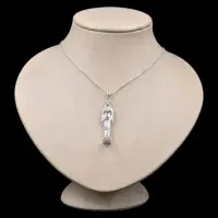 Sterling Silver Queen Cleopatra Amulet Pendant, Egyptian Style