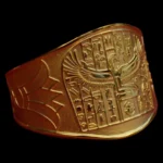 Gold Plated Isis Bracelet: Egyptian Key of Life, Lotus Flower - Image 11