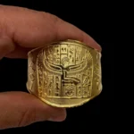 Gold Plated Isis Bracelet: Egyptian Key of Life, Lotus Flower - Image 6