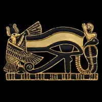 Handcrafted Faience Eye of Horus Amulet: Ancient Egyptian Protection Sculpture