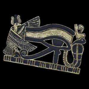 Handcrafted Faience Eye of Horus Amulet: Ancient Egyptian Protection Sculpture - Image 6