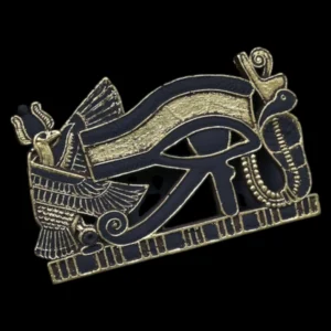 Handcrafted Faience Eye of Horus Amulet: Ancient Egyptian Protection Sculpture - Image 5