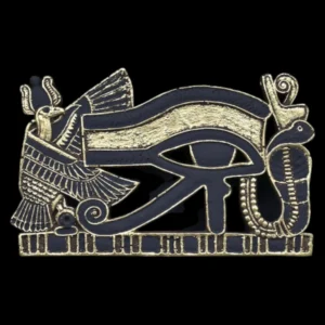 Handcrafted Faience Eye of Horus Amulet: Ancient Egyptian Protection Sculpture - Image 4