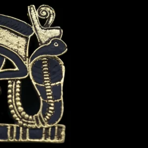 Handcrafted Faience Eye of Horus Amulet: Ancient Egyptian Protection Sculpture - Image 3