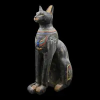 Handmade Bastet Statue, Egyptian Cat Goddess, Home Decor Gift