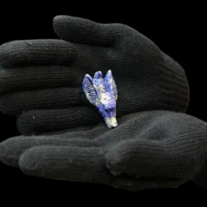 Handmade Lapis Lazuli Anubis Amulet, Egyptian God of Afterlife - Image 5