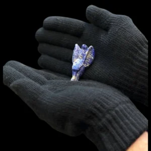 Handmade Lapis Lazuli Anubis Amulet, Egyptian God of Afterlife - Image 3