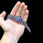 Handmade Sterling Silver Scarab Bracelet: Lapis Lazuli, Egyptian Revival - Image 2