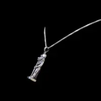 Handmade Sterling Silver Sekhmet Amulet, Egyptian Goddess Pendant