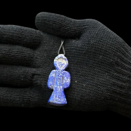 lapis lazuli ankh amulet necklace egyptian key of life pendant