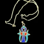 Silver Ankh Pendant – Egyptian Key of Life, Scarab Amulet - Image 3