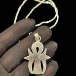 Silver Ankh Pendant – Egyptian Key of Life, Scarab Amulet - Image 2