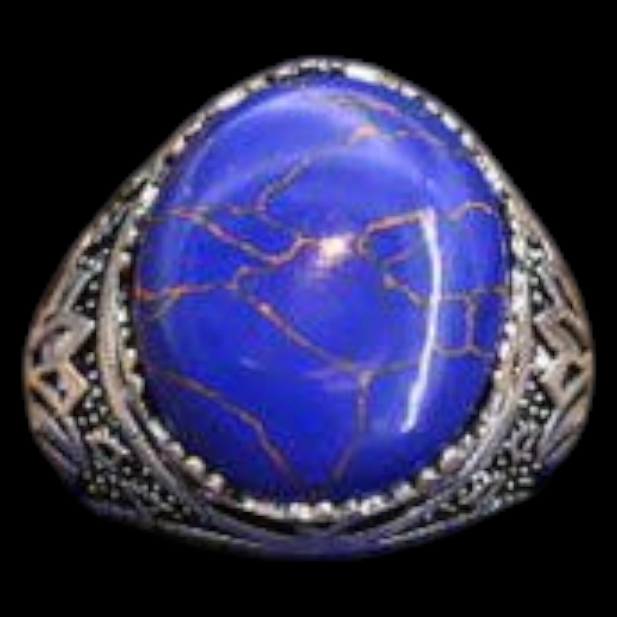 Pharaonic Coral Lotus Ring