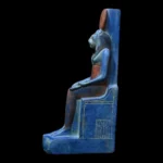 Pretty sekhmet statue sitting Blue stone one-sculpture Egyptian diety/gods-ancient Egyptian antique-religion-mythology-Raplica-made in Egypt - Image 6