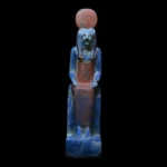 Pretty sekhmet statue sitting Blue stone one-sculpture Egyptian diety/gods-ancient Egyptian antique-religion-mythology-Raplica-made in Egypt - Image 5
