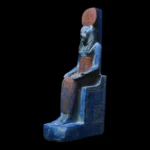 Pretty sekhmet statue sitting Blue stone one-sculpture Egyptian diety/gods-ancient Egyptian antique-religion-mythology-Raplica-made in Egypt - Image 4