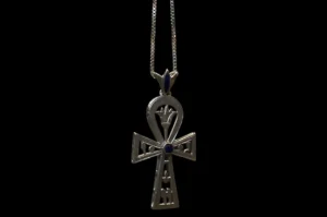 Egyptian Ankh Pendant, Lapis Lazuli Sterling Silver Key of Life Amulet - Image 4