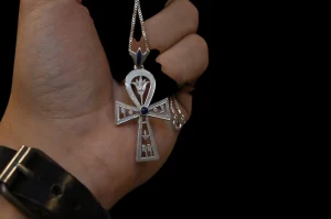 Egyptian Ankh Pendant, Lapis Lazuli Sterling Silver Key of Life Amulet - Image 5