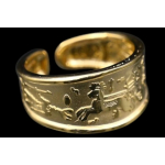 Egyptian Chariot Ring – Sterling Silver Gold Plated, Ancient Symbols, Free Size - Image 7