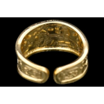 Egyptian Chariot Ring – Sterling Silver Gold Plated, Ancient Symbols, Free Size - Image 8