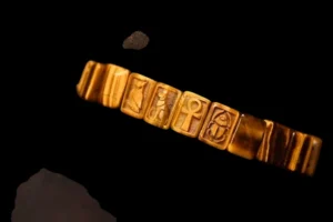 Egyptian Cuff Bracelet: Ancient Symbol Jewelry Egyptian Gift Replica Handmade Antiques - Image 4