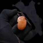 Egyptian Scarab Necklace Orange Agate
