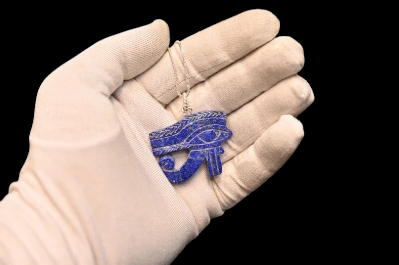 Lapis Lazuli Wedjat Eye Amulet