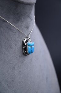 Gemstone Khepri Scarab Necklace