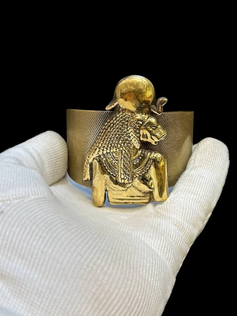 Goddess Sekhmet Copper Bracelet