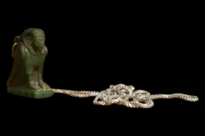 Green Agate Goddess Ba Amulet, Sterling Silver Chain – Egyptian Mythology Jewelry - Image 3