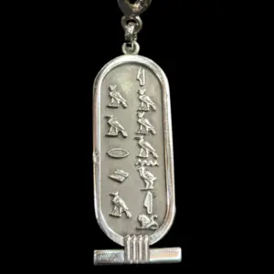 Handcrafted 925 Sterling Silver Egyptian Hieroglyph Keychain - Image 4
