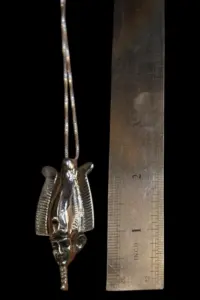 Handcrafted Silver Osiris Pendant, Egyptian Mythology Jewelry - Image 3