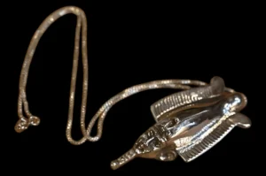 Handcrafted Silver Osiris Pendant, Egyptian Mythology Jewelry - Image 4