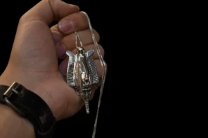 Handcrafted Silver Osiris Pendant, Egyptian Mythology Jewelry - Image 6