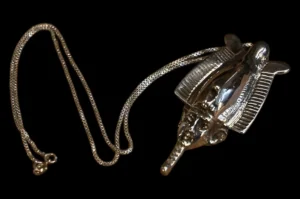 Handcrafted Silver Osiris Pendant, Egyptian Mythology Jewelry - Image 9