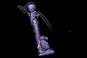 Carved Lapis Lazuli Thoth Amulet