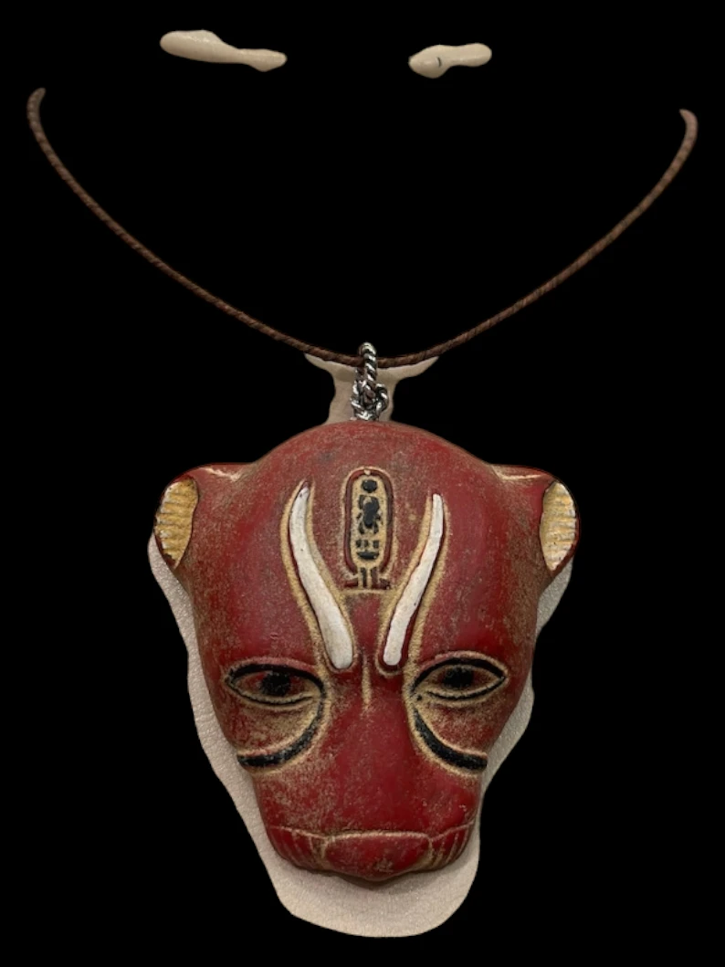Handmade Sekhmet Amulet: Egyptian Goddess of War Replica