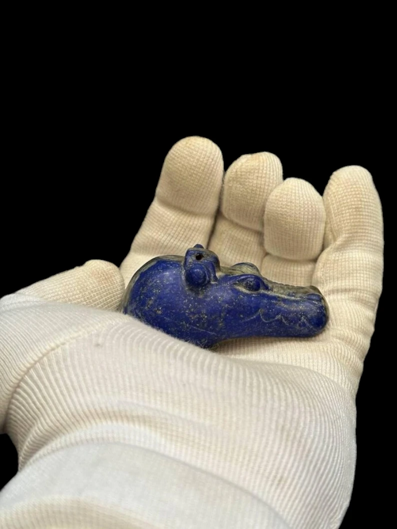 Gemstone Sobek Crocodile Amulet