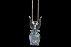 Hathor Mask Sterling Silver Pendant Necklace, Egyptian Amulet Jewelry - Image 4