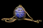 Egyptian Scarab Necklace – Handmade Lapis Lazuli Pendant