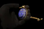 Egyptian Scarab Necklace – Handmade Lapis Lazuli Pendant