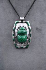 Egyptian Gemstone Scarab Amulet