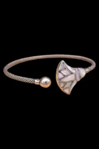 Silver Lotus Flower Bracelet