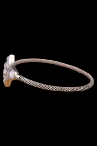 Silver Lotus Flower Bracelet