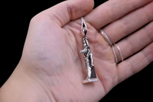 Pure Silver Sobek Amulet