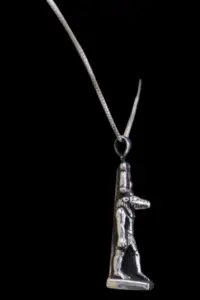 Pure Silver Sobek Amulet