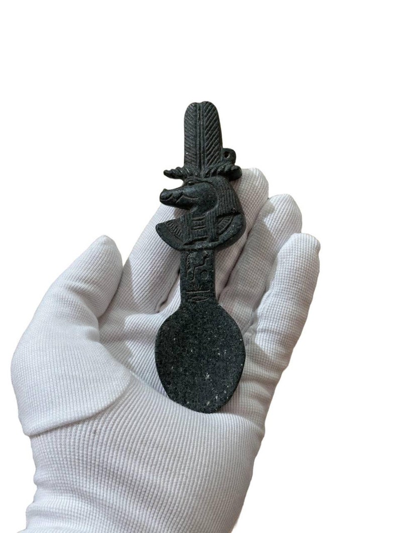 Stone Sobek Crocodile Amulet