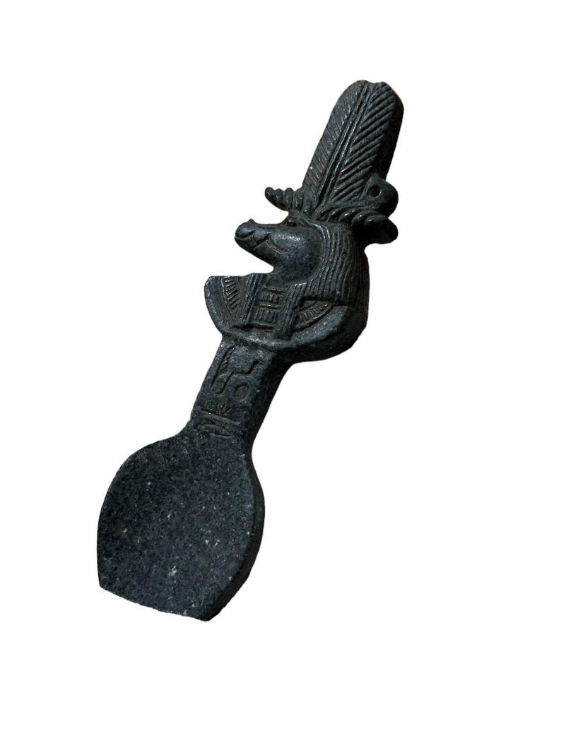 Stone Sobek Crocodile Amulet